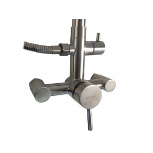 Coloana de dus Mixxus SAS-003-J, telescopica, 120 cm baterie si para, monocomanda, furtun flexibil - Img 3