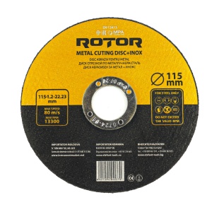 Disc abraziv pentru metal+inox ROTOR 115*1,2*22,23 set 10 - Img 2