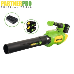 Suflanta pe acumulator PARTNERPRO PP8A519 , 2x20V 4Ah, 1 incarcator dublu, 9000-19000 RPM, 55 m/s - Img 1