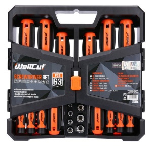 WC-RSD63 WELLCUT RATCHET SCREWDRIVER RATCHET SCREWDRIVER SET 63 Pcs - Img 2
