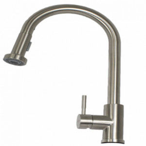 Baterie bucatarie MIXXUS SUS-014-A din otel inoxidabil, Monocomanda, Racorduri incluse - Img 3