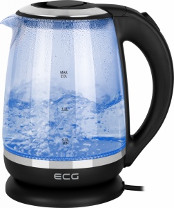 Cana electrica fierbator din sticla ECG RK 2080 Glass, 2 L, 2200 W, lumina albastra de fundal - Img 3