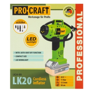 Compresor auto cu acumulator PROCRAFT LK20 , 12L/ min, 18 V, 3200 RPM - Img 10