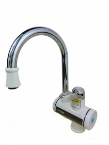 MIXXUS Electra 240-E robinet instant electric pentru apa, 3 kW din plastic si otel inoxidabil - Img 1