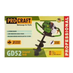 Motoburghiu Procraft GD52, 1400 W, 2800-3200 rot/min, 2800-3200 rot/min, 2T - Img 9