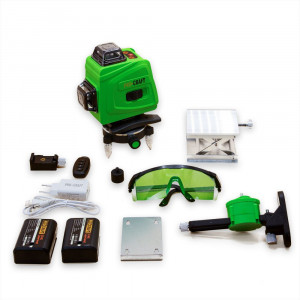 Nivela Laser Procraft LE-4G, fascicul verde, 2 acumulatori /4Ah, telecomanda, accesorii suport - Img 1