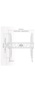 Suport fix TV LCD GoGEN L, digonala 32"-55" (81-140 cm), 40 kg, vesa 400 x 400 - Img 2