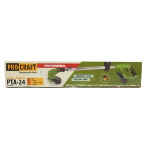Trimmer pentru tuns iarba pe acumulator PROCRAFT PTA-24 10000 rot/min, 2 x acumulatori 21V/1.5Ah - Img 9