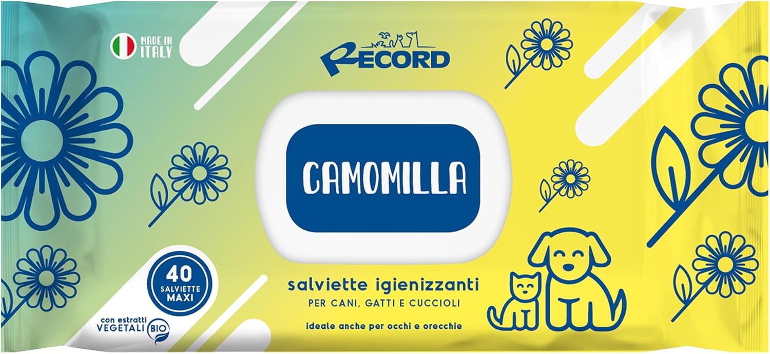 Record – Șervețele umede igienizante cu mușețel, 40 bucăți