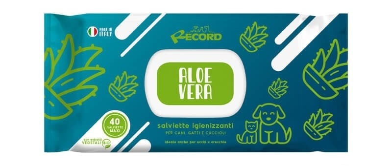 Record – Șervețele umede igienizante cu Aloe Vera, 40 bucăți
