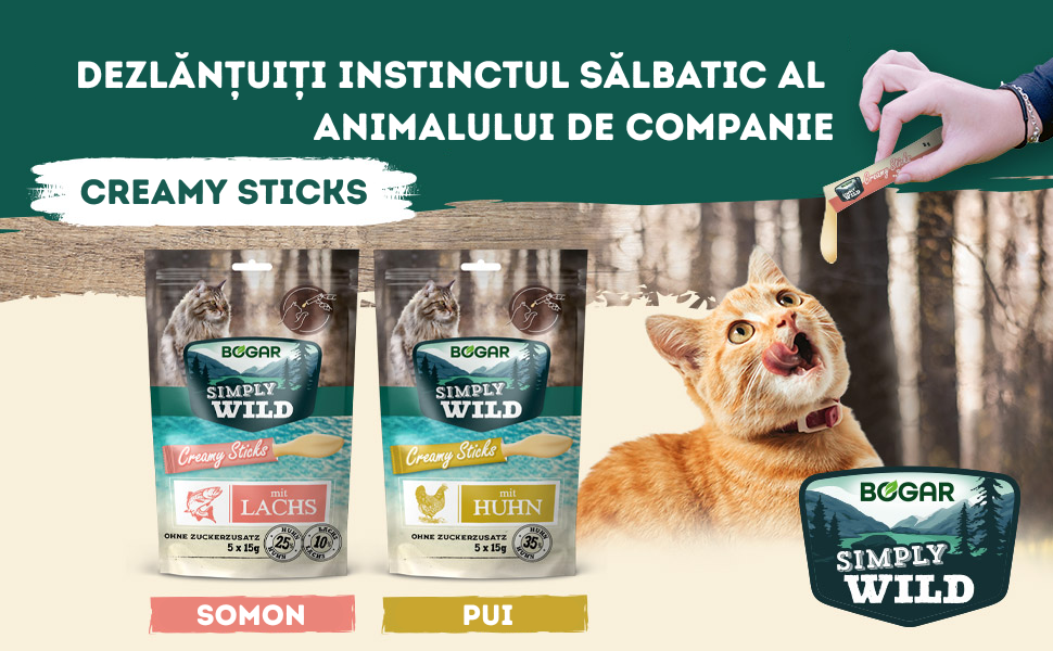 Bogar Simply Wild - Cat Creamy Sticks - Somon