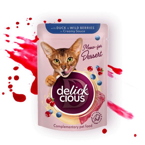 Delickcious Cat - Bucăți de Rață și Fructe de Pădure în Sos - 80g