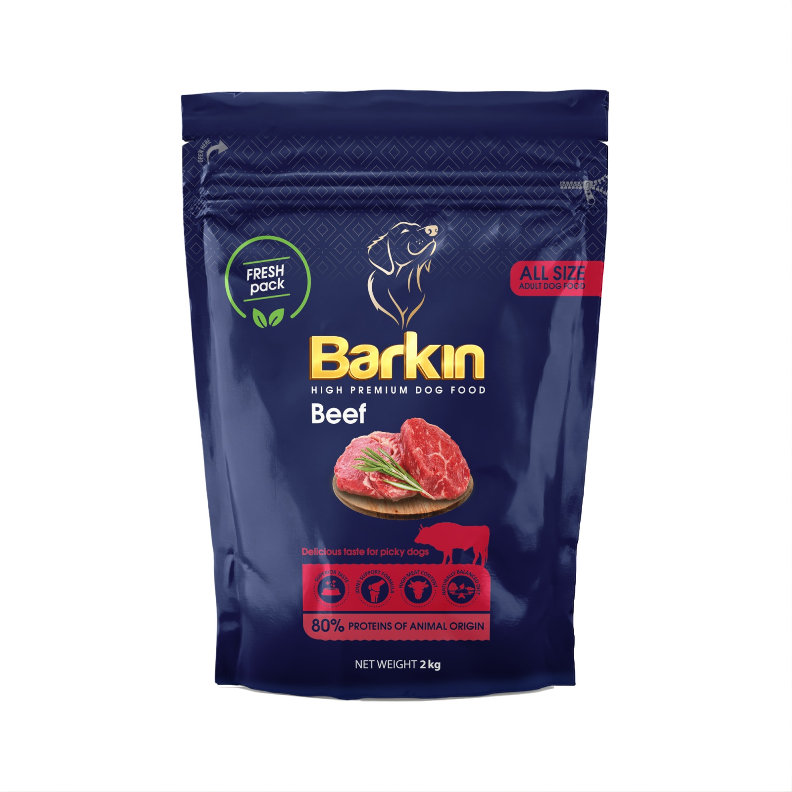 Barkin Adult All Size – hrană uscată cu vită, 15 kg