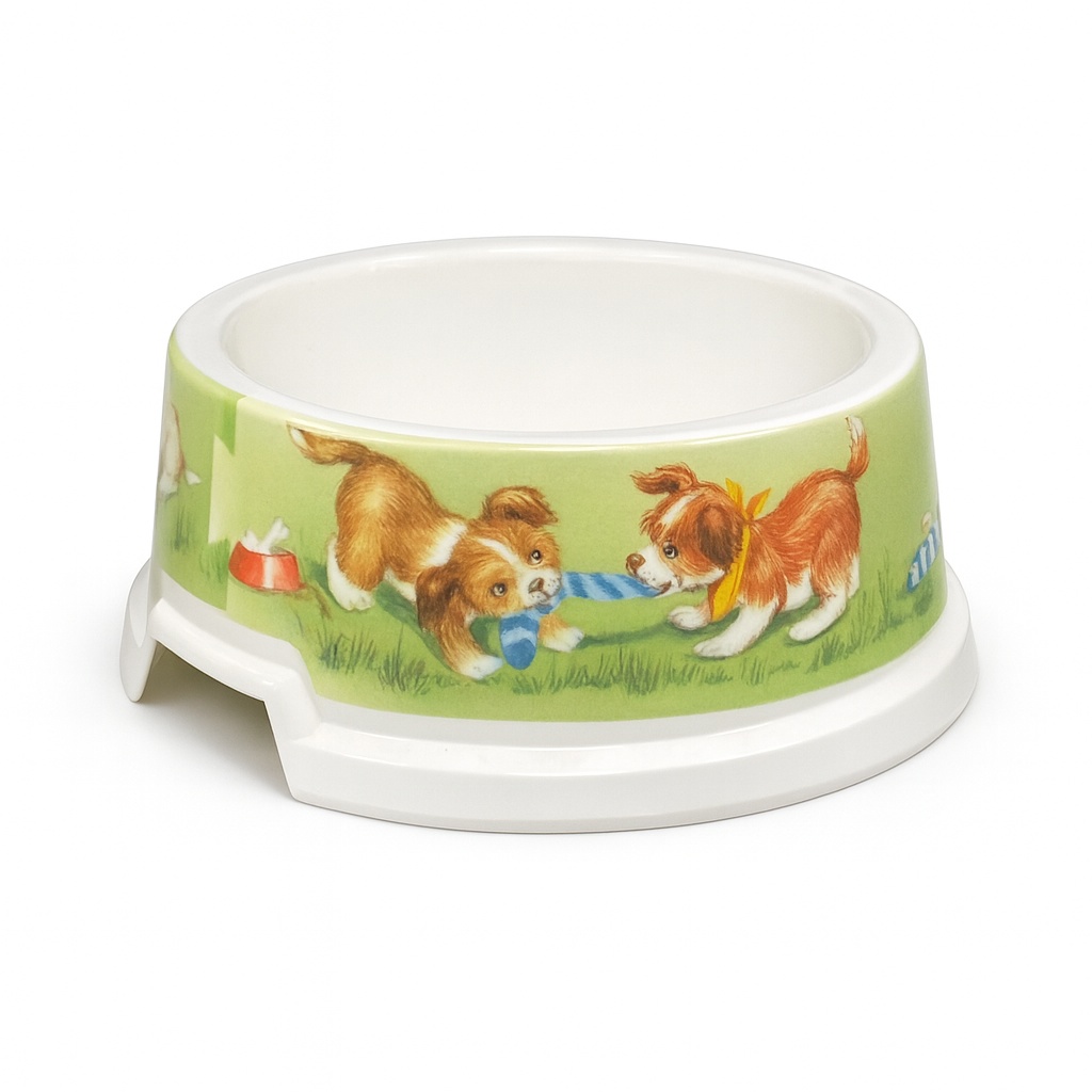 Castron melamină 15 cm cu design cu căței