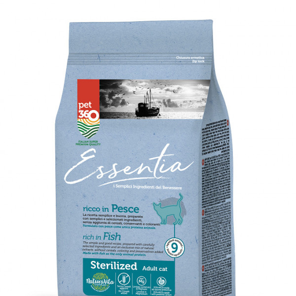 Essentia Adult Cat Sterilized - Hrana uscata super-premium - Peste - 300g