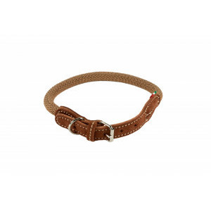 Zgarda cordelina, piele - 55cm - Maro