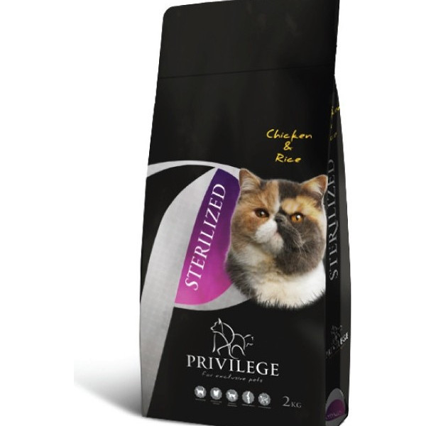 Privilege Cat Sterilised - Pui & Orez - Hrana uscata super-premium - 2kg