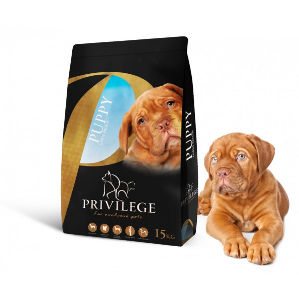 Privilege Puppy Large Breed – Pui & Orez - Hrana uscata super-premium - 15kg