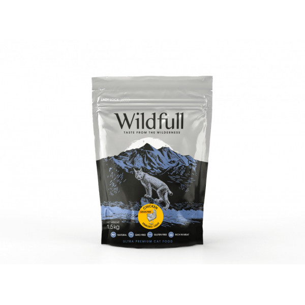 Wildfull Cat Sterilized, Light - Hrana uscata ultra-premium - Pui - 1.5kg