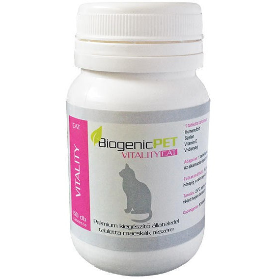 BiogenicPET Vitality Cat - supliment alimentar pentru pisici - 60cpr.