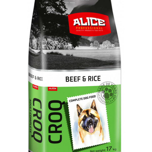 Alice Croq - Hrana uscata completa - Vita si Orez - 17kg