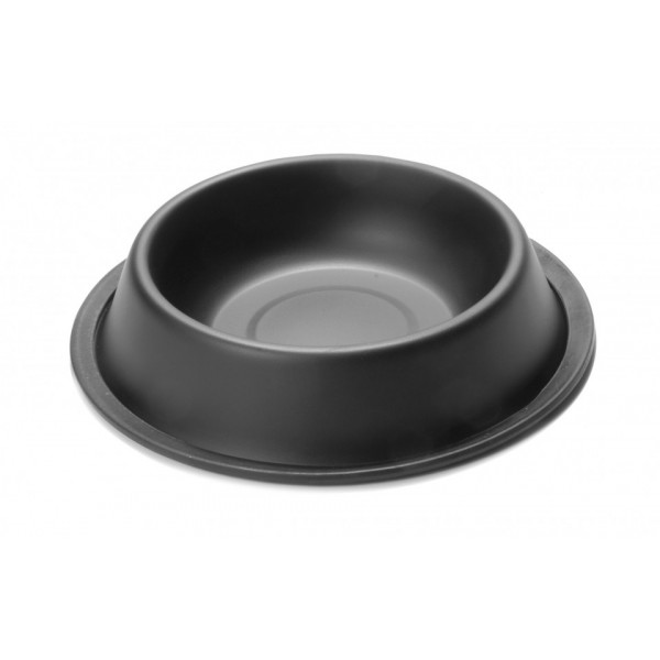 Castron inox, antiderapant - Negru - 0.45l