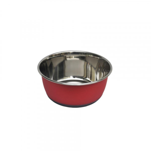 Castron inox antiderapant - Rosu - 950ml