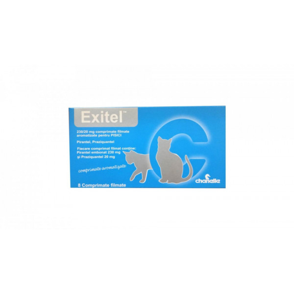 Comprimate antiparazitare pisici - Exitel - 8cpr.