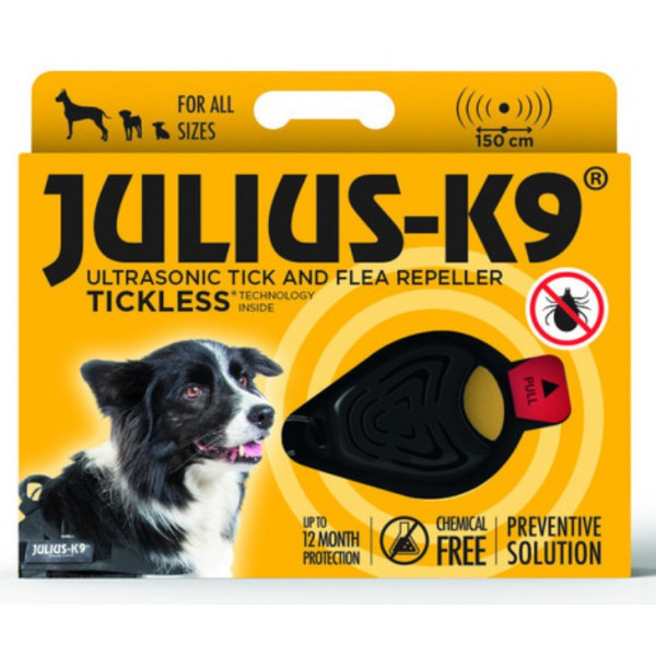 Dispozitiv electronic impotriva capuselor si puricilor Tickless Julius K9 - Negru