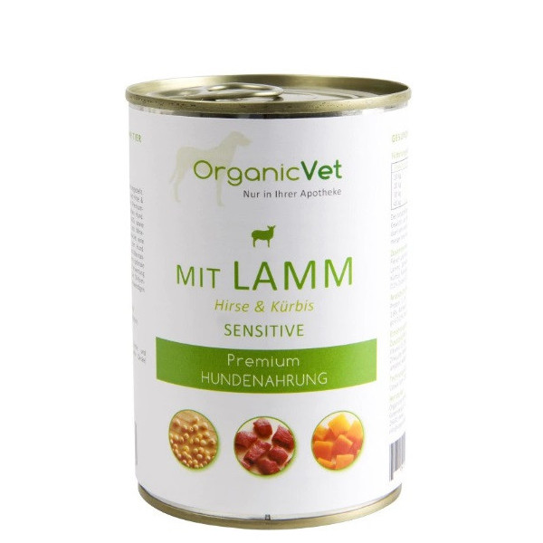OrganicVet Sensitive - Miel, dovleac si mei - 400g