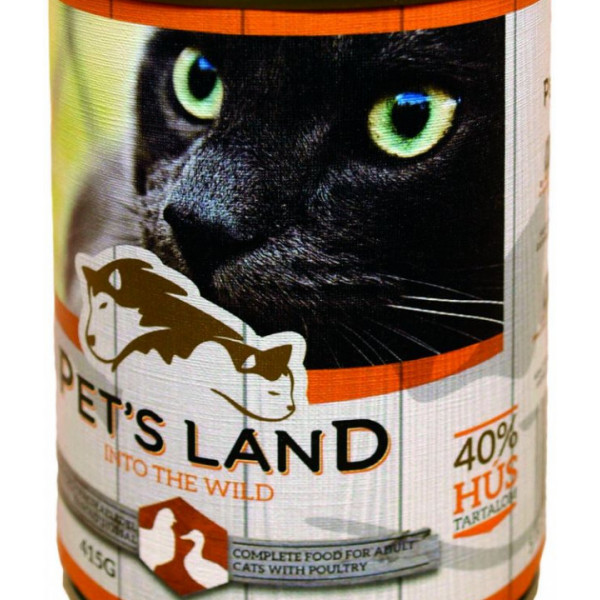 Pet's Land Cat - Conserva cu carne de pasare - 415g