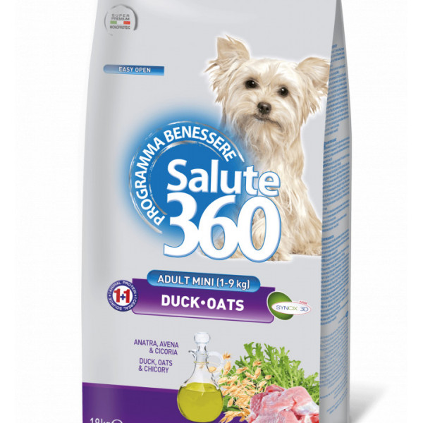Salute 360 Adult Mini - Hrana uscata super-premium - Rata si Ovaz - 1.8kg