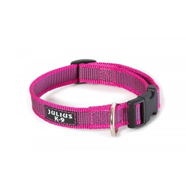 Zgarda nylon - 39-65cm - Roz, Gri