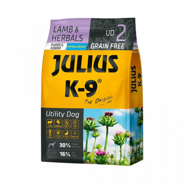 Julius K9 Puppy Utility Dog - Hrana uscata super-premium, hipoalergenica - Miel si Ierburi - 10kg
