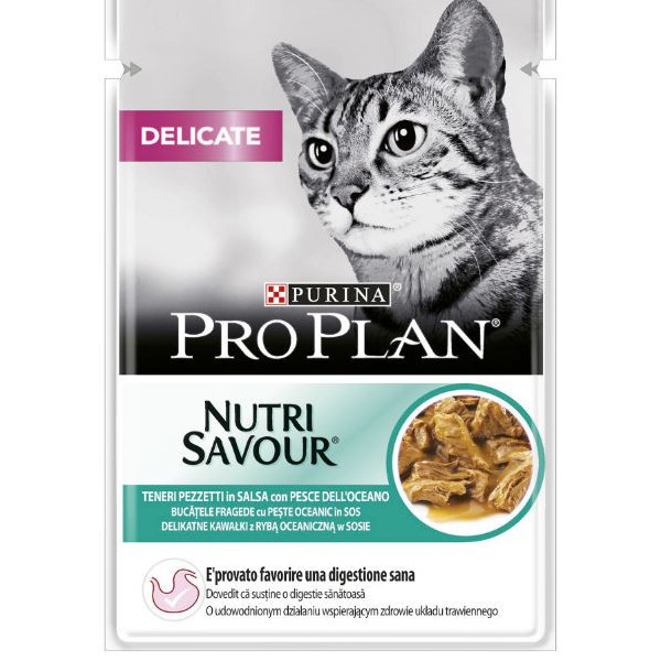 Pro Plan Delicate - Hrana umeda pentru pisici - Peste - 85g