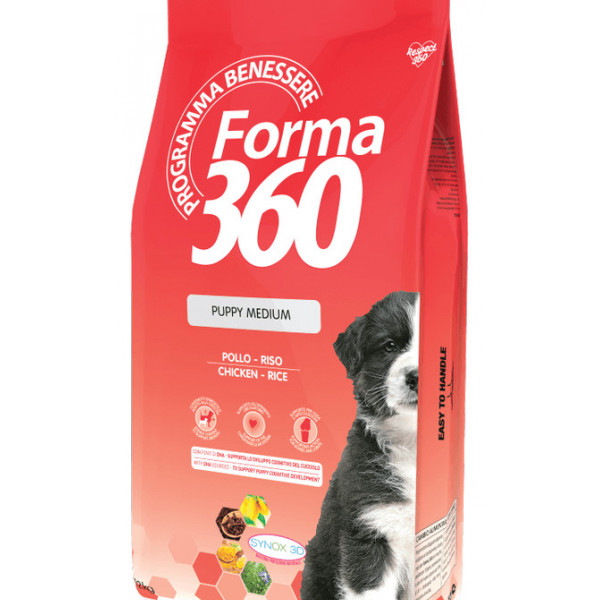 Forma 360 Puppy Mediu - Hrana uscata super-premium - Pui si Orez - 12kg