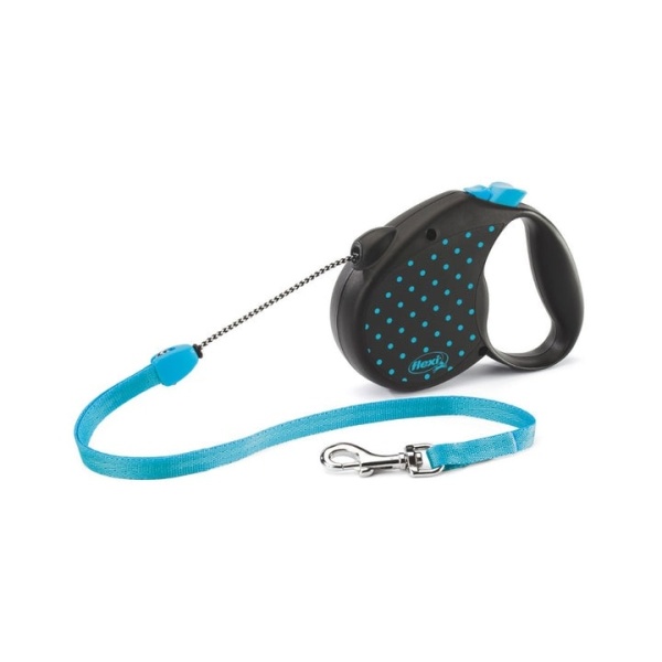 Lesa retractabila, cu fir - Flexi Color - M - Albastru