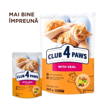 Club 4 Paws Cat - Hrana umeda premium - Vitel - 85g - Img 4