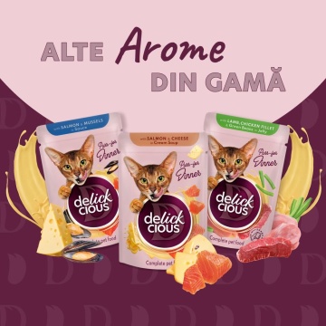 Delickcious Cat - Fasii de Rata & Dovleac in Supa Cremoasa - 85g - Img 5