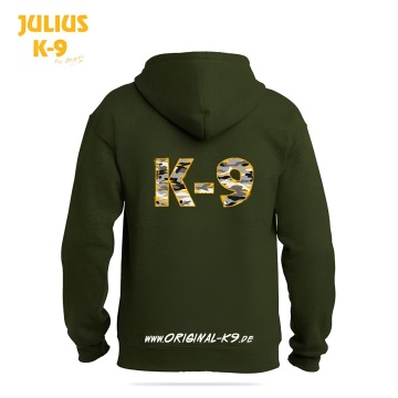 Hanorac cu gluga si fermoar - Julius K9 - Verde inchis - XXL - Img 2
