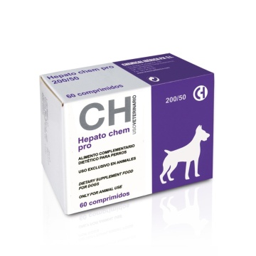 Hepato Chem Pro 200-50 - 60cpr. - Supliment sustinere functie hepatica pentru caini