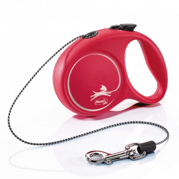 Lesa retractabila, cu fir - Flexi Fun - XS - Rosu - Img 2