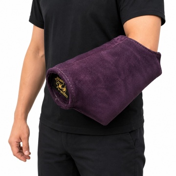 Maneca scurta din piele dura pentru dresaj - Julius K9 - Mana Stanga - Mov inchis