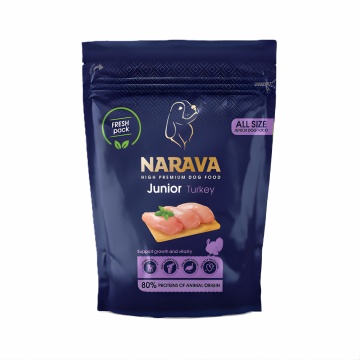 Narava Junior All Size - Hrana uscata premium - Curcan - 1,5kg