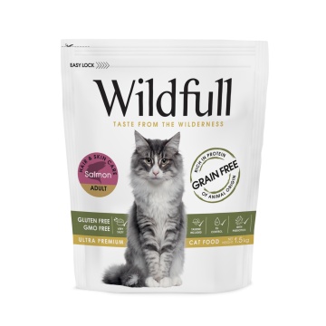 Wildfull Cat Hair & Skin - Hrana uscata ultra-premium - Somon - 1.5kg