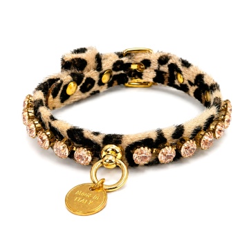 Zgarda Ilenia - Leopard Rosu - 25cm
