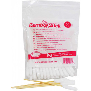Betisoare igienice pentru curatarea urechiilor - Bamboostick - S-M - 50buc.