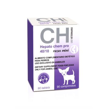 Hepato Chem Pro Mini 40-10 - 90cpr. - Supliment sustinere functie hepatica pentru caini