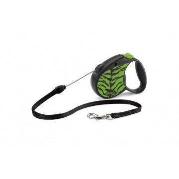 Lesa retractabila, cu fir - Flexi Safari - S - Tiger