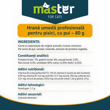 Master Cat - Hrana umeda profesionala - Pui - 80g - Img 3